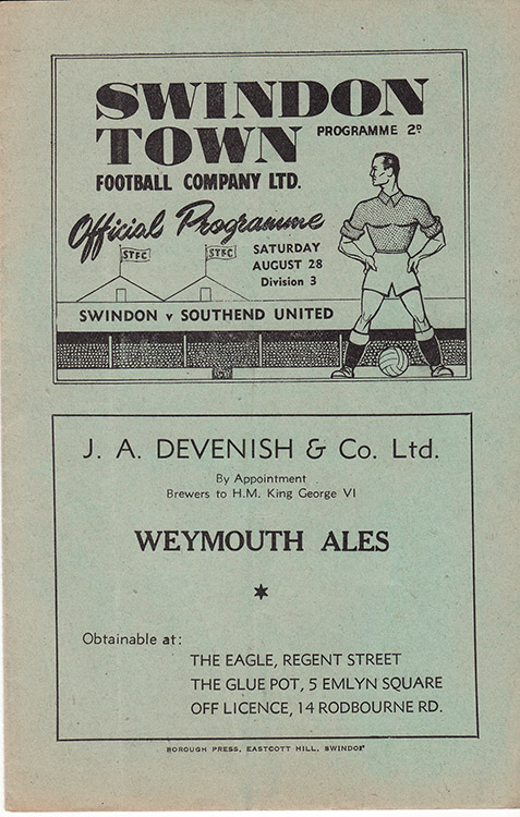 <b>Saturday, August 28, 1948</b><br />vs. Southend United (Home)